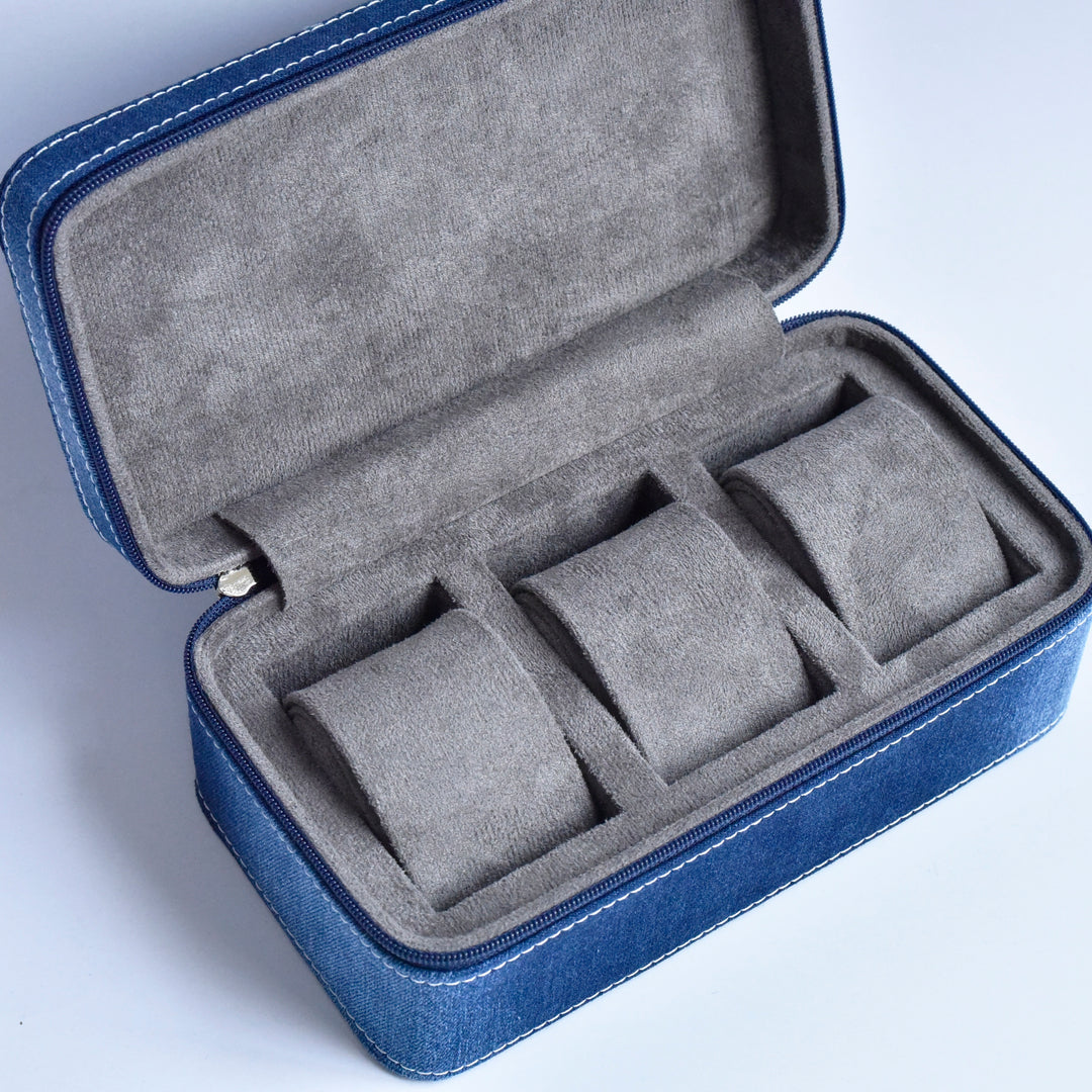 Étui pour montres en cuir ZIP - 3 montres