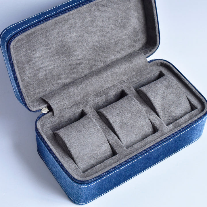 Étui pour montres en cuir ZIP - 3 montres