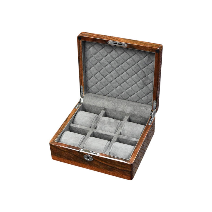 Boîte pour montres en bois - 6 montres