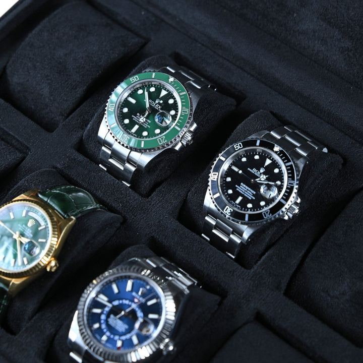 Leather watch case ZIP - 8 watches