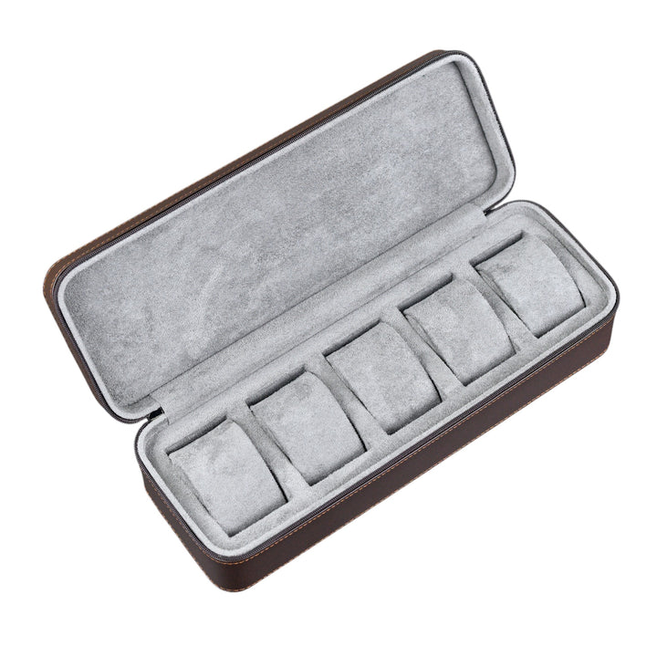 Étui pour montres en cuir ZIP - 5 montres