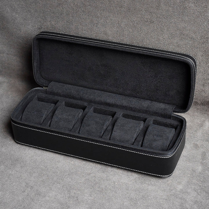 Étui pour montres en cuir ZIP - 5 montres