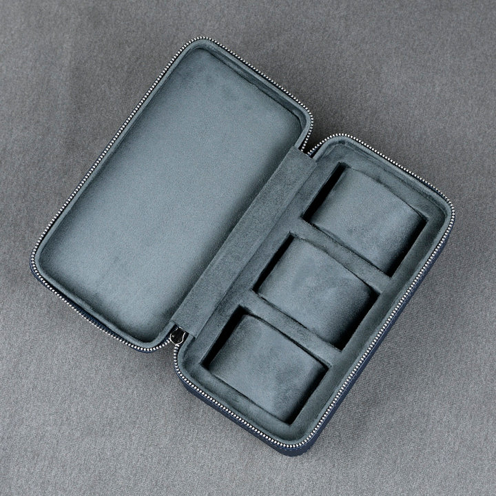 Leather Watch Case ZIP Premium - 3 Watches
