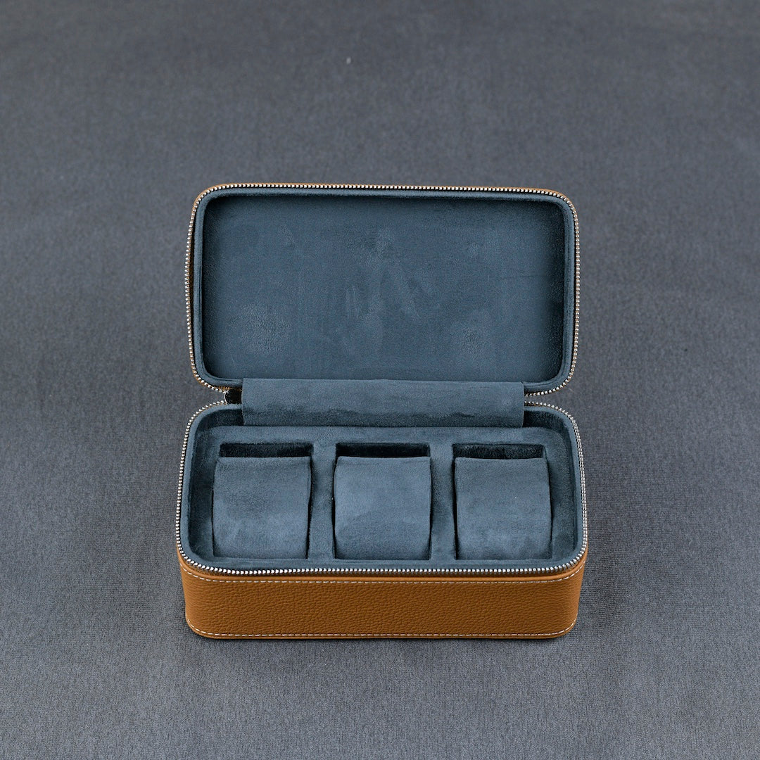 Leather Watch Case ZIP Premium - 3 Watches