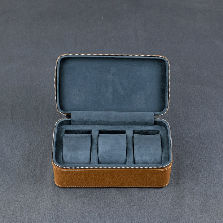 Leather Watch Case ZIP Premium - 3 Watches