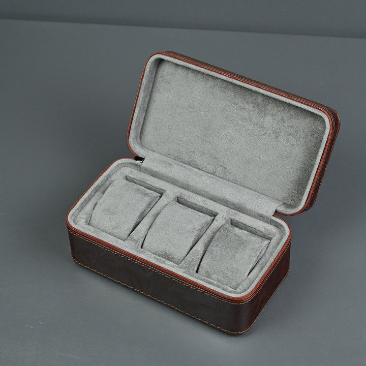 Leather Watch Case ZIP Premium - 3 Watches