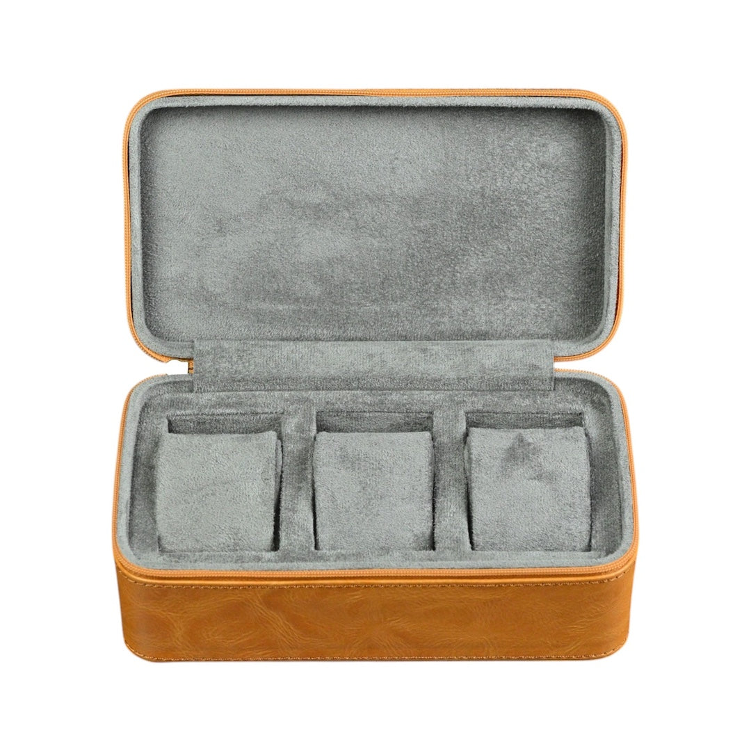Leather Watch Case ZIP Premium - 3 Watches