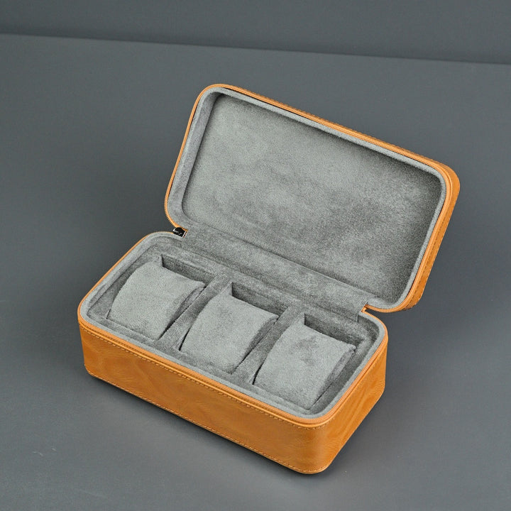 Leather Watch Case ZIP Premium - 3 Watches