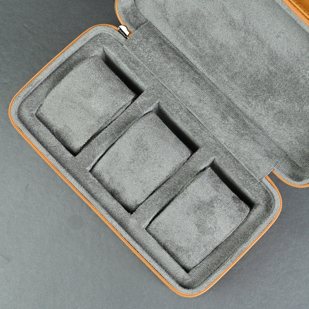 Leather Watch Case ZIP Premium - 3 Watches