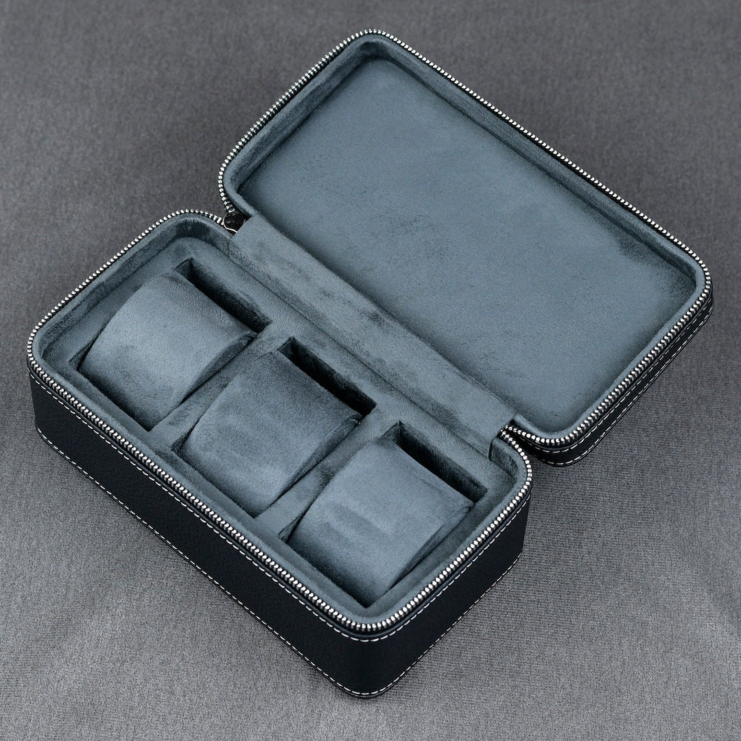 Leather Watch Case ZIP Premium - 3 Watches