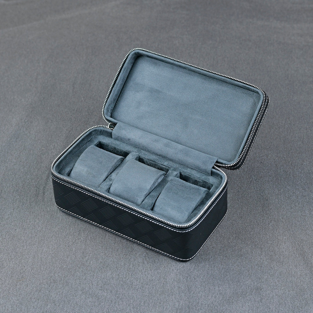 Leather Watch Case ZIP Premium - 3 Watches