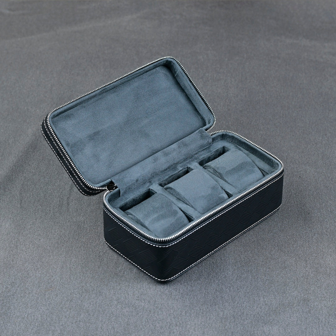 Leather Watch Case ZIP Premium - 3 Watches
