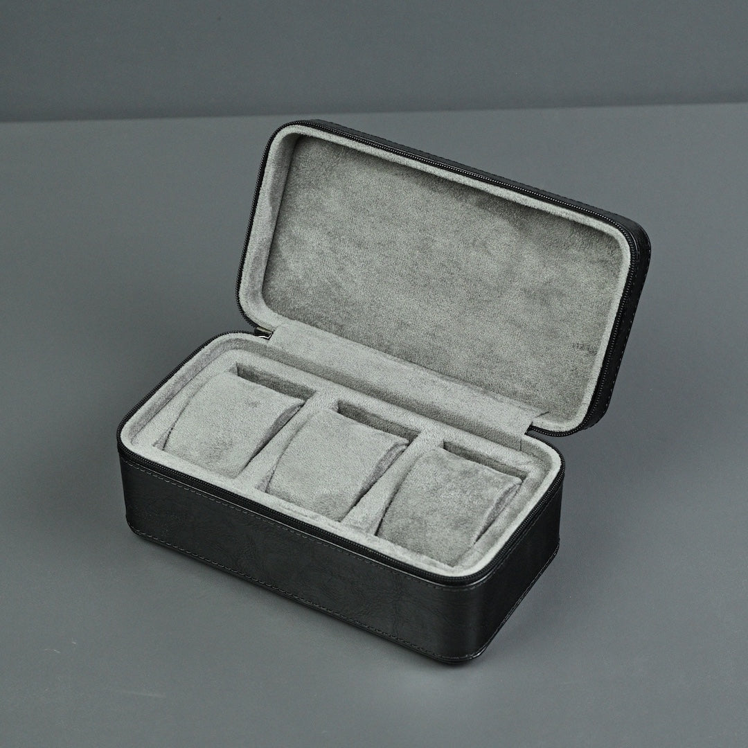 Leather Watch Case ZIP Premium - 3 Watches