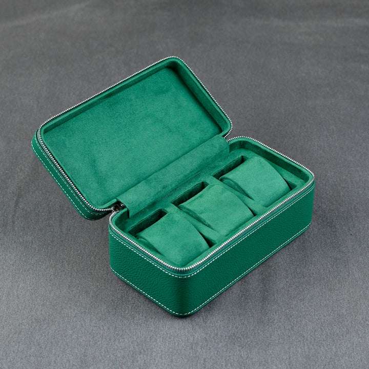 Leather Watch Case ZIP Premium - 3 Watches
