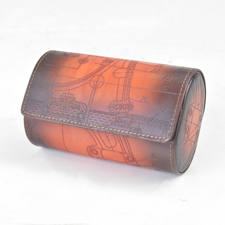 Leather watch case ORI - 2 watches