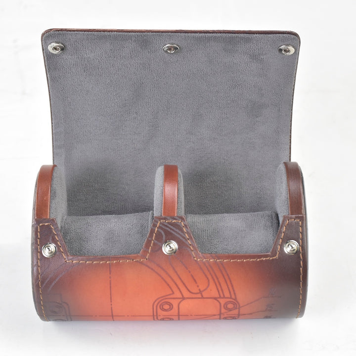 Leather watch case ORI - 2 watches