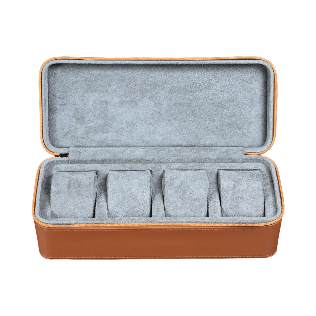 Leder-Uhrenetui ZIP - 4 Uhren